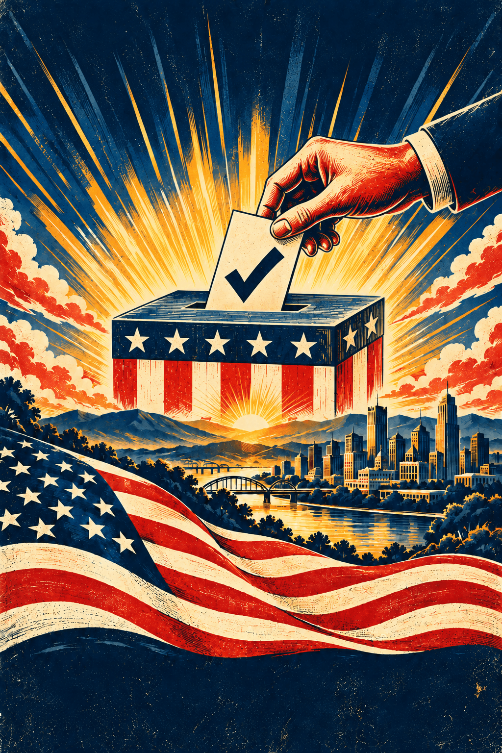 Illustration dans Réveillez-vous Amérique, le moment est venu !! : Et qu'en est-il de nous qui aimons la joie et la liberté que ce pays a données ? TOUT CE QUE NOUS AVONS À FAIRE C'EST VOTER et nous